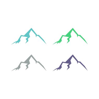 KOLORFUL HILL İŞARETİ İŞARETİ Bembeyaz üzerine VECTOR İŞARETİ