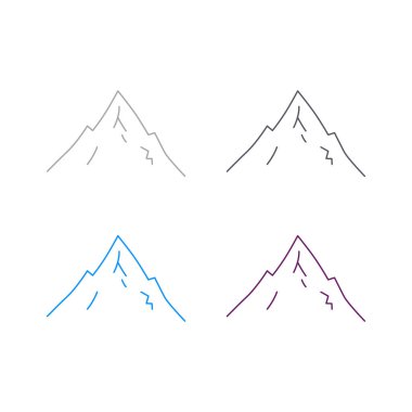 KOLORFUL HILL İŞARETİ İŞARETİ Bembeyaz üzerine VECTOR İŞARETİ