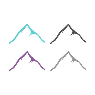 KOLORFUL HILL İŞARETİ İŞARETİ Bembeyaz üzerine VECTOR İŞARETİ