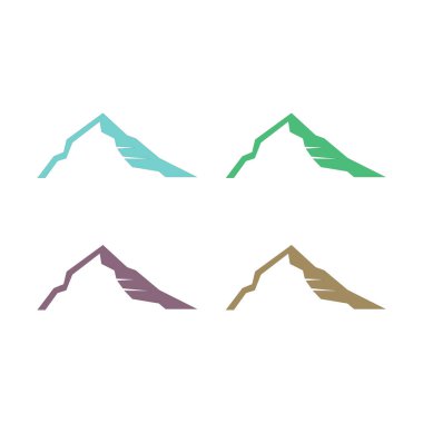 KOLORFUL HILL İŞARETİ İŞARETİ Bembeyaz üzerine VECTOR İŞARETİ