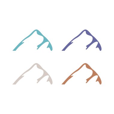 KOLORFUL HILL İŞARETİ İŞARETİ Bembeyaz üzerine VECTOR İŞARETİ