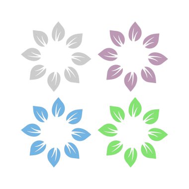 Doğal Yapraklar Sembol Logo Vektörünü İmzalar