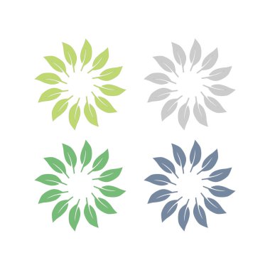 Doğal Yapraklar Sembol Logo Vektörünü İmzalar