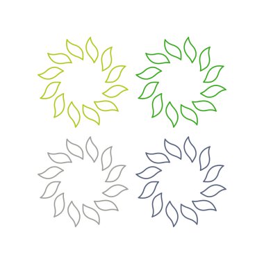Doğal Yapraklar Sembol Logo Vektörünü İmzalar