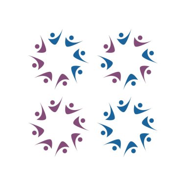 KOLORFUL İNSANLARI İŞARETİ LOGO VECTOR