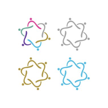 KOLORFUL İNSANLARI İŞARETİ LOGO VECTOR