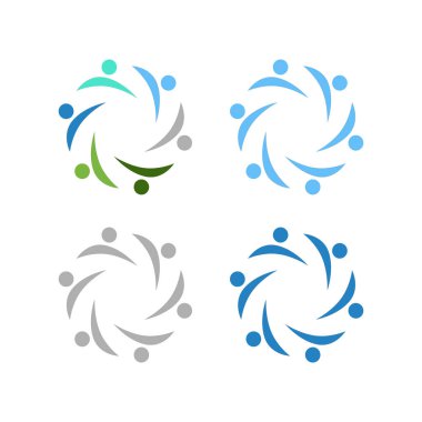 KOLORFUL İNSANLARI İŞARETİ LOGO VECTOR