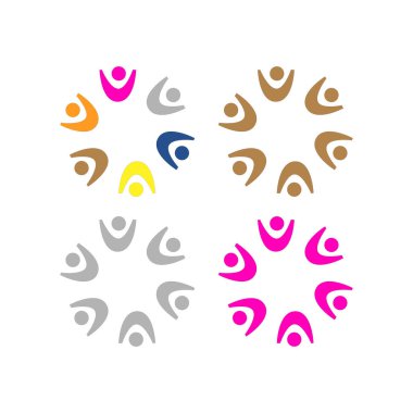 COLORFUL İNSANLAR Ekip Çalışması Sendika İşaret Logosu