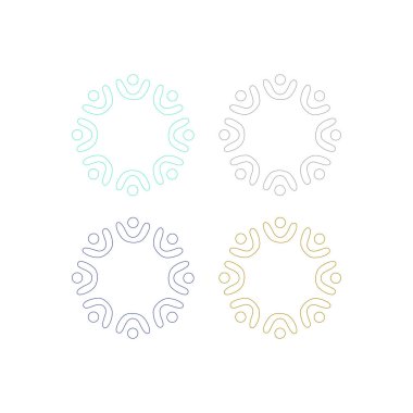 COLORFUL İNSANLAR Ekip Çalışması Sendika İşaret Logosu