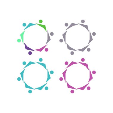 COLORFUL İNSANLAR Ekip Çalışması Sendika İşaret Logosu