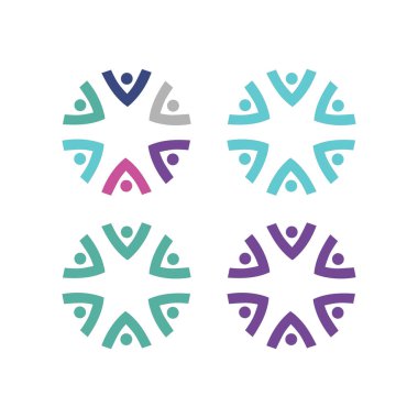 COLORFUL İNSANLAR Ekip Çalışması Sendika İşaret Logosu