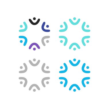 COLORFUL İNSANLAR Ekip Çalışması Sendika İşaret Logosu