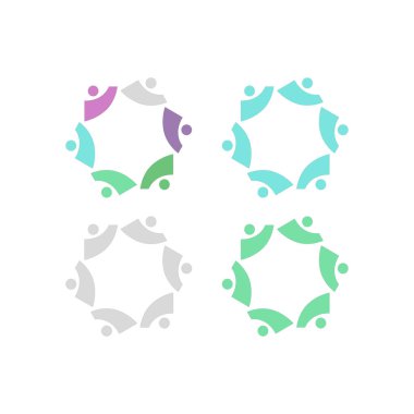 COLORFUL İNSANLAR Ekip Çalışması Sendika İşaret Logosu