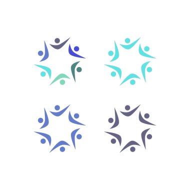 COLORFUL İNSANLAR Ekip Çalışması Sendika İşaret Logosu