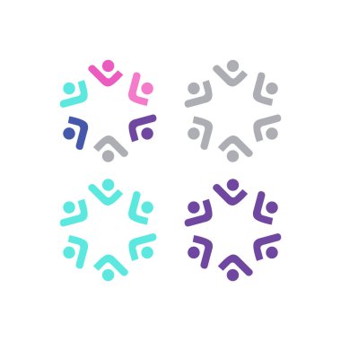 COLORFUL İNSANLAR Ekip Çalışması Sendika İşaret Logosu