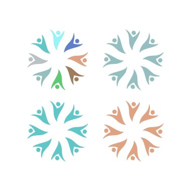 COLORFUL İNSANLAR Ekip Çalışması Sendika İşaret Logosu