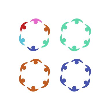 COLORFUL İNSANLAR Ekip Çalışması Sendika İşaret Logosu