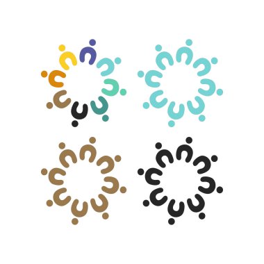 COLORFUL İNSANLAR Ekip Çalışması Sendika İşaret Logosu