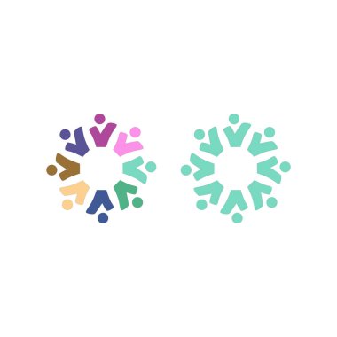 COLORFUL İNSANLAR Ekip Çalışması Sendika İşaret Logosu