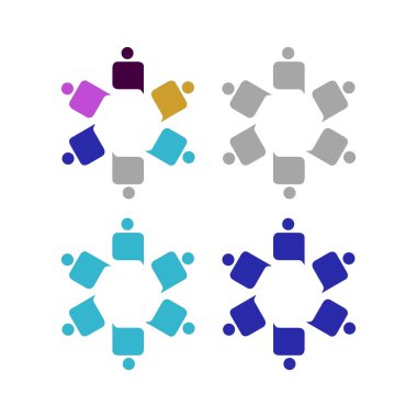 COLORFUL İNSANLAR Ekip Çalışması Sendika İşaret Logosu