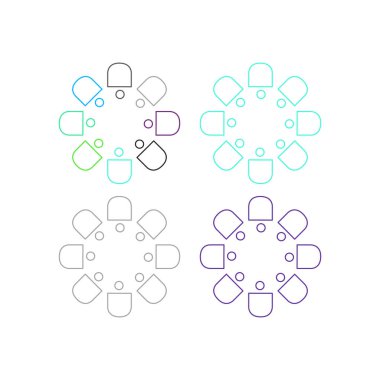 COLORFUL İNSANLAR Ekip Çalışması Sendika İşaret Logosu