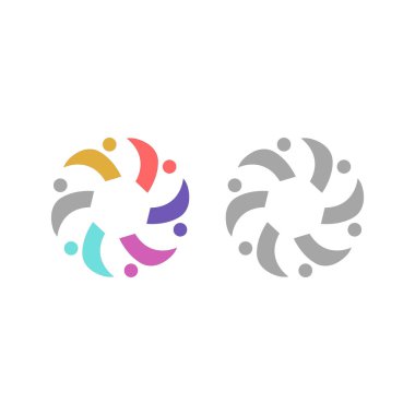 COLORFUL İNSANLAR Ekip Çalışması Sendika İşaret Logosu