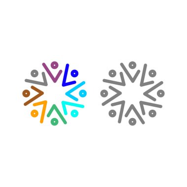 COLORFUL İNSANLAR Ekip Çalışması Sendika İşaret Logosu