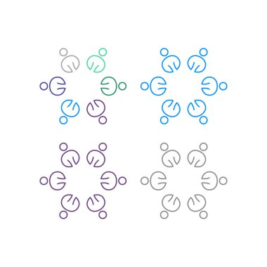 COLORFUL İNSANLAR Ekip Çalışması Sendika İşaret Logosu