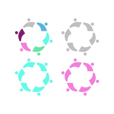 COLORFUL İNSANLAR Ekip Çalışması Sendika İşaret Logosu