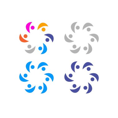 COLORFUL İNSANLAR Ekip Çalışması Sendika İşaret Logosu