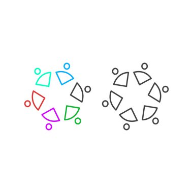 COLORFUL İNSANLAR Ekip Çalışması Sendika İşaret Logosu