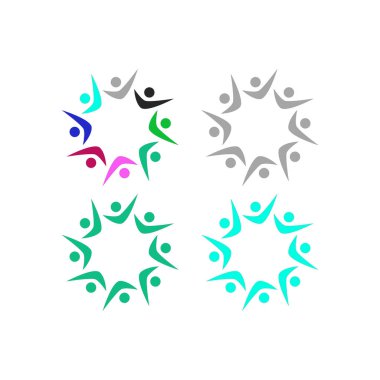COLORFUL İNSANLAR Ekip Çalışması Sendika İşaret Logosu