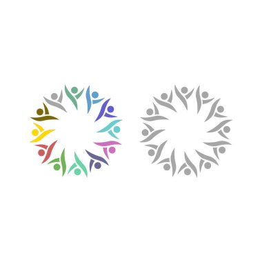 COLORFUL İNSANLAR Ekip Çalışması Sendika İşaret Logosu