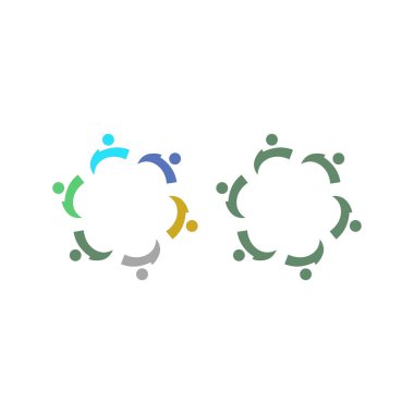 COLORFUL İNSANLAR Ekip Çalışması Sendika İşaret Logosu