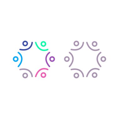 COLORFUL İNSANLAR Ekip Çalışması Sendika İşaret Logosu