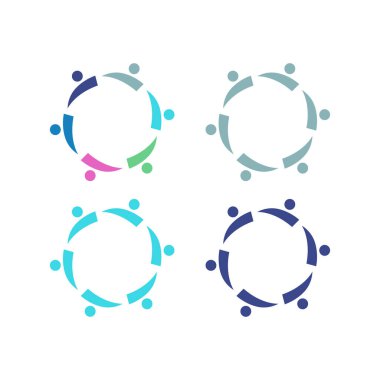 KOLORFUL İNSANLARI İŞARETİ LOGO VECTOR