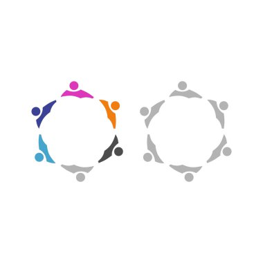 İNSANLAR BAĞLANDI BİRLİK Ekibi İşaret Sembolü Logosu