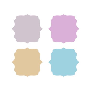 Düğün Stili Romantizm Süsleme Etiketleri Koleksiyonu