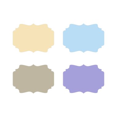 Düğün Stili Romantizm Süsleme Etiketleri Koleksiyonu