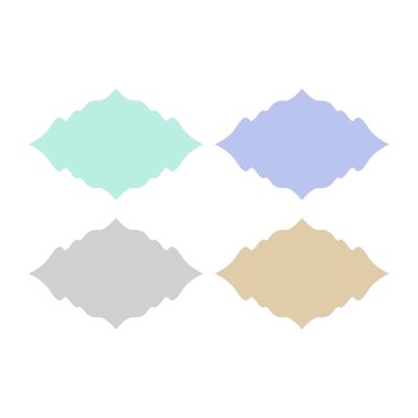 Düğün Stili Romantizm Süsleme Etiketleri Koleksiyonu