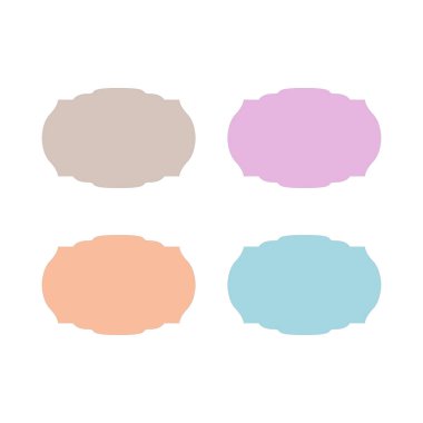 Düğün Stili Romantizm Süsleme Etiketleri Koleksiyonu