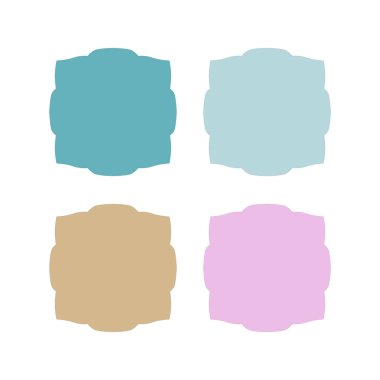 Düğün Stili Romantizm Süsleme Etiketleri Koleksiyonu