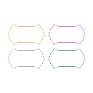 Düğün Stili Romantizm Süsleme Etiketleri Koleksiyonu