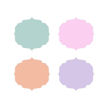 Düğün Stili Romantizm Süsleme Etiketleri Koleksiyonu