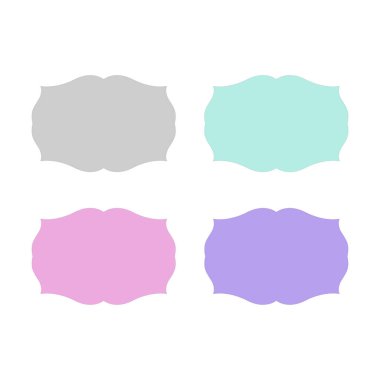 Düğün Stili Romantizm Süsleme Etiketleri Koleksiyonu