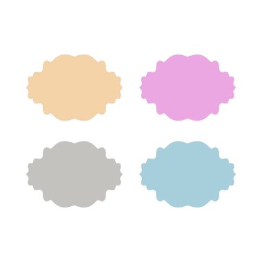 Düğün Stili Romantizm Süsleme Etiketleri Koleksiyonu