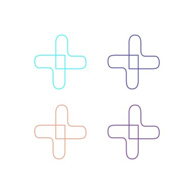 MEDİKTİK Çapraz İşaret Sembolü Logosu VECTOR