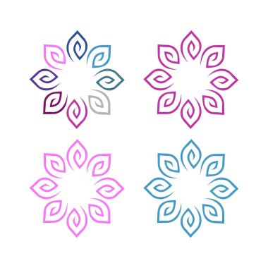 Ayurveda Spa Masaj Tatil Köyü Sembol Logo Vektörü