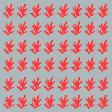 RED CORALS ON GREY SUMMER VINTAGE PATTERN TEXTURE clipart