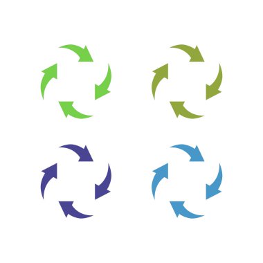 Geri Dönüşüm Okları İşaret Sembol Vektörünü Ayarla